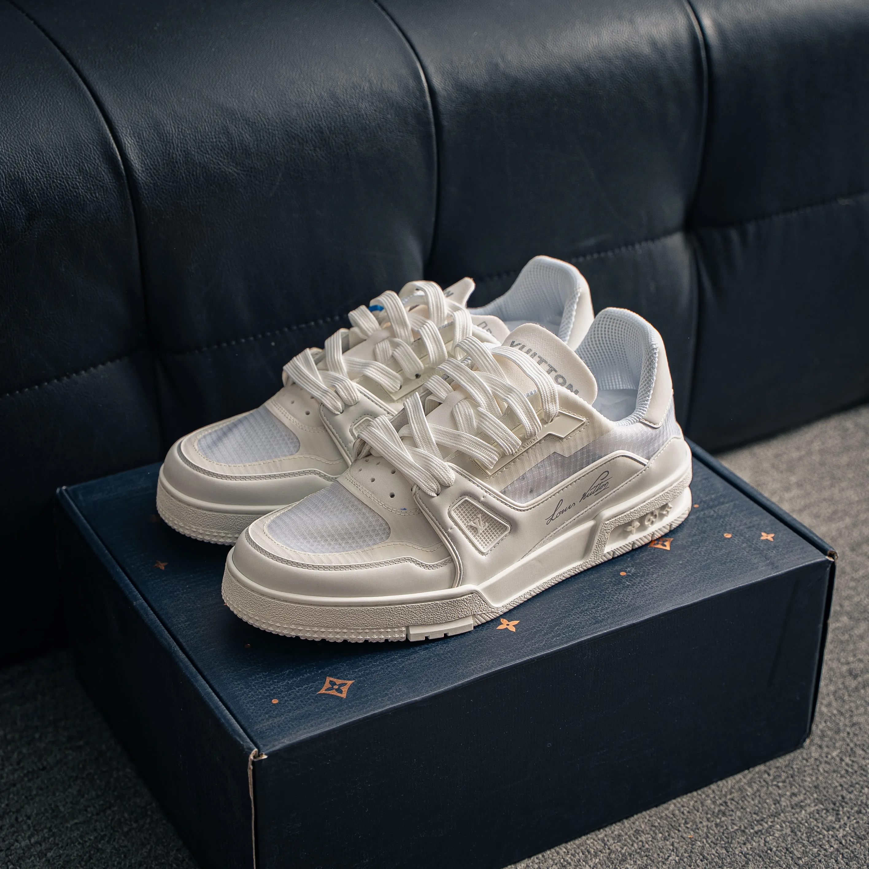 【YS 】 Premium LOUIS VUITTON LV Trainer CUP Mesh Breathable Shoes ✦ ， 37 Series ✦ + Shoes